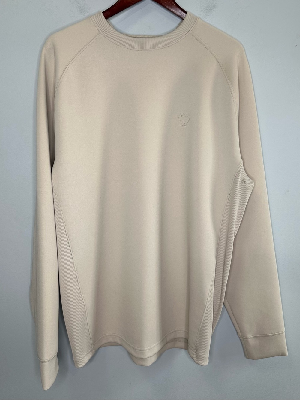 Bad Birdie Men’s Pullover Crew Neck Sweatshirt In White Onix Size XL
